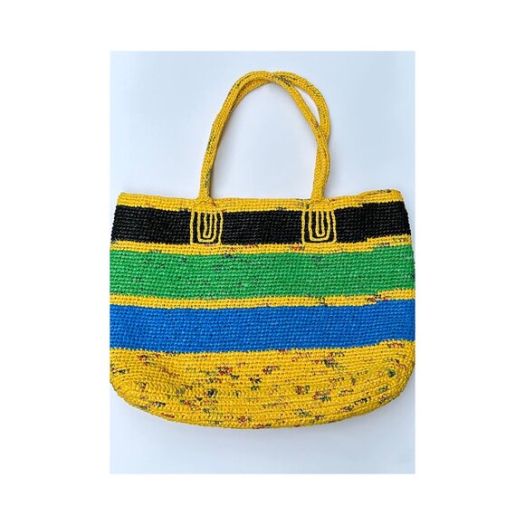 Proud Mary Yellow Striped Tote Bag - Picture 1 of 2